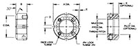 10 Millimeter (mm) Dimension (F) Face Lock Style Metric Bearing Locknut